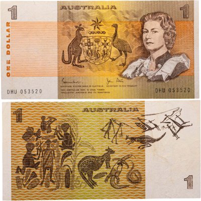 купить Австралия 1 доллар 1974-1983 "Картины аборигенов" Елизавета