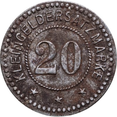 купить Германия (нотгельды) 20 пфеннигов 1917 "Рыночный город Хенгерсберг"