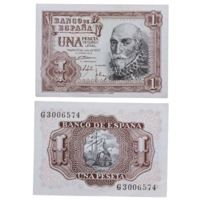 купить Испания 1 песета 1953 (Pick 144)