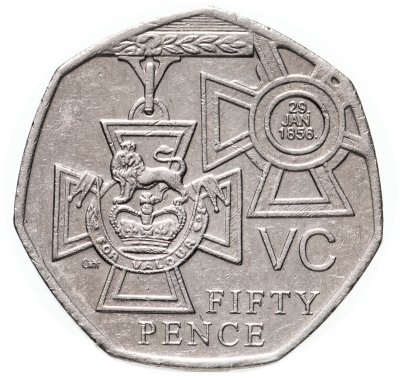 купить Великобритания 50 пенсов (pence) 2006 "150 лет со дня учреждения "Креста Виктории"
