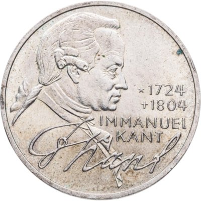 Купить Германия 5 марок (deutsche mark) 1974  250 лет со дня рождения Иммануила Канта