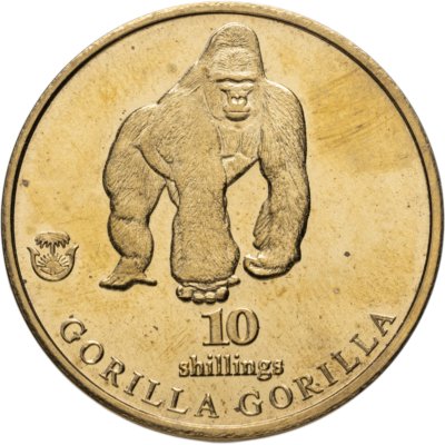 купить Нигерия, Биафра 10 шиллингов 2021 "Горилла" Фауна Жетон