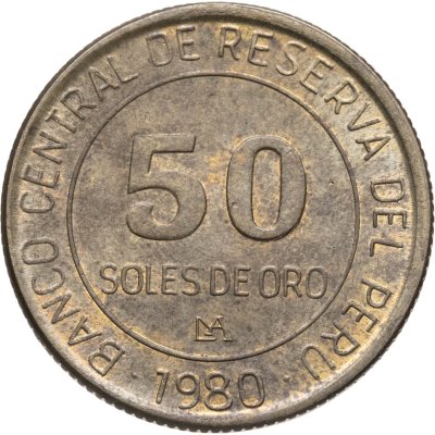 купить Перу 50 солей (soles) 1980