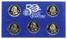 Купить Годовой набор квотеров США 2000 "Штаты" (5 монет) в упаковке