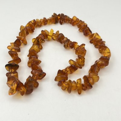 купить Бусы винтажные с крупными бусинами различных форм, янтарь, СССР, 1970-1990 гг.