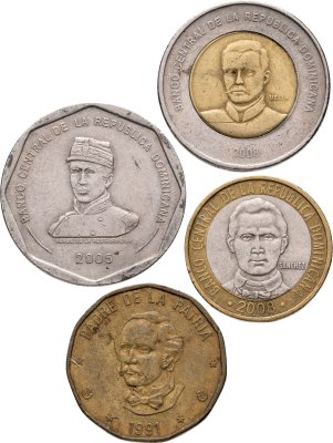 купить Доминиканская республика, набор из 4 монет 1991-2008