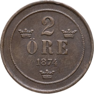 купить Швеция 2 эре (ore) 1874