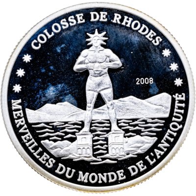 купить Кот-д'Ивуар 500 франков 2008 "Древние чудеса света - Колосс Родосский"