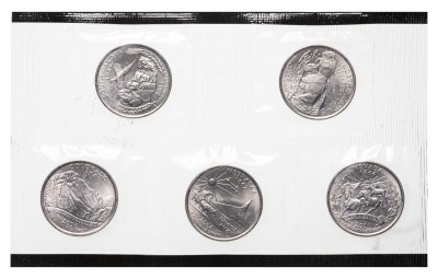 купить США набор из 5 монет 25 центов 2006 "Штаты" в запайке