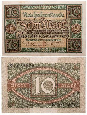 купить Германия 10 марок 1920