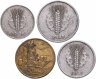Купить Германия (ГДР), набор из 4 монет (1, 5, 10 и 50 пфеннигов) 1948-1950 годов