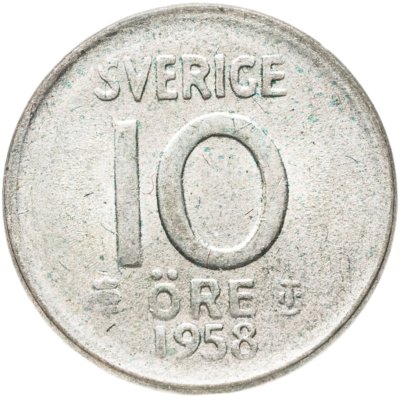 купить Швеция 10 эре (ore) 1958