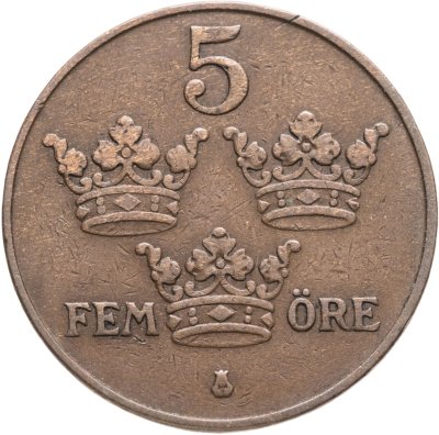 купить Швеция 5 эре (ore) 1924