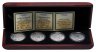 Купить Набор из 4 монет Беларусь 20 рублей  2005 "Сказки - Каменный цветок, Королева, Принц, Сымон" в футляре с сертификатом