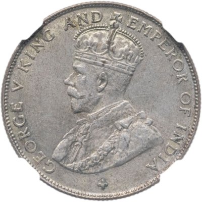 купить Стрейтс Сетлментс 50 центов (cents) 1920 в слабе ННР MS63