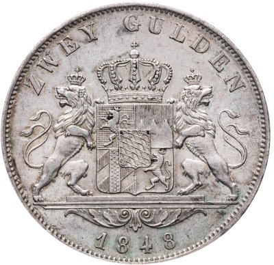 купить Германия, Бавария 2 гульдена 1848
