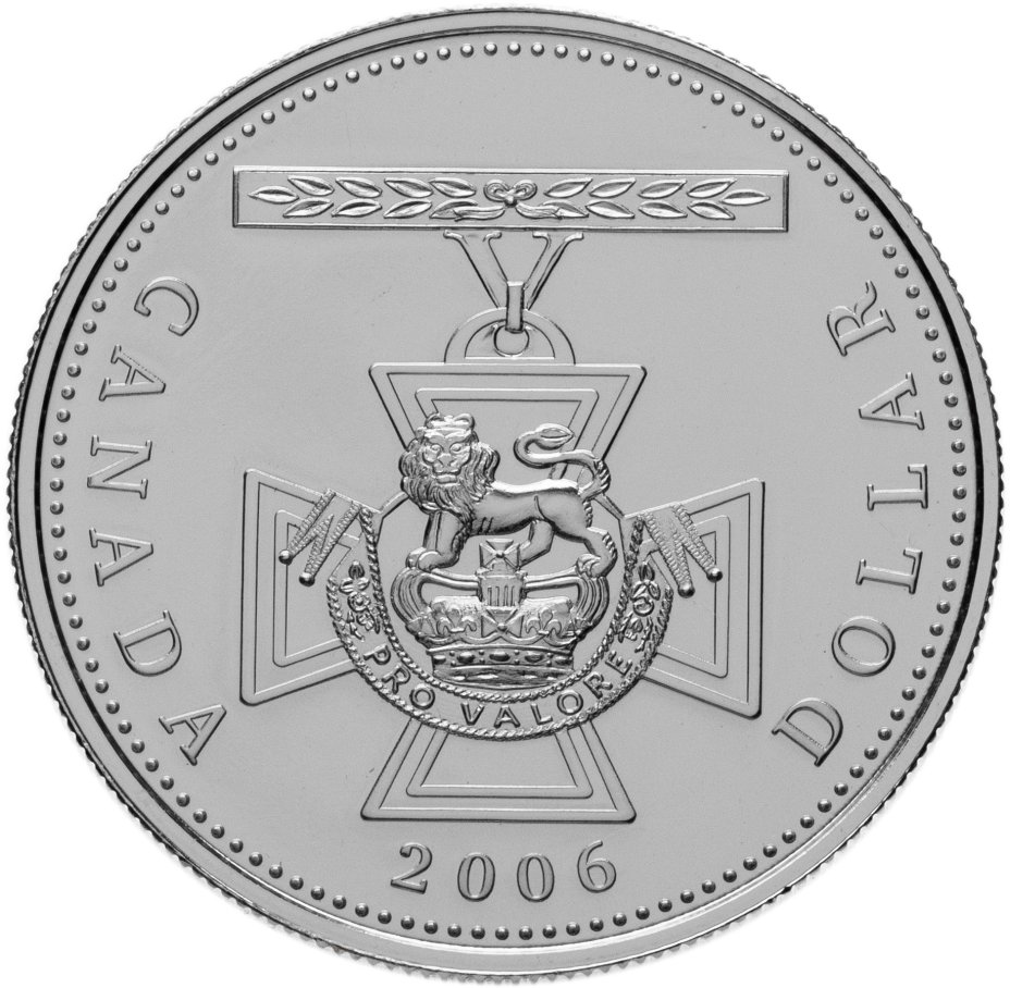 Купить Канада 1 доллар (dollar) 2006 "150 лет кресту Виктории", в футляре