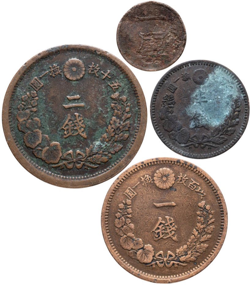 Купить Япония набор монет 1877-1884 (4 шт.)