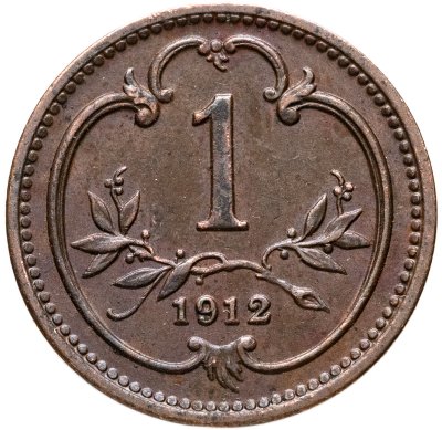 купить Австрия 1 геллер (heller) 1912