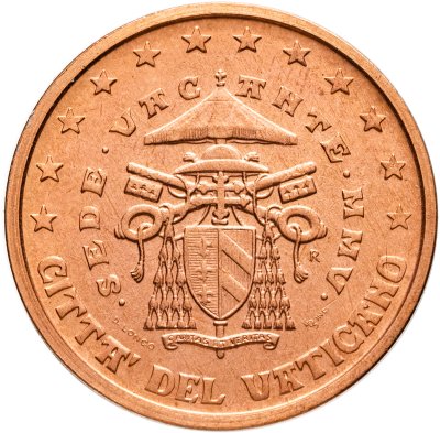 купить Ватикан 2 цента (cents) 2005 "Вакантный престол"