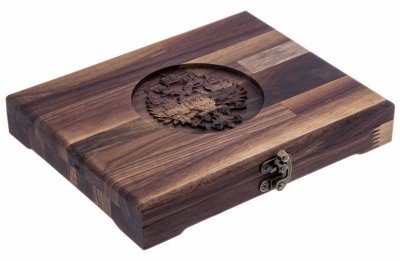 купить Футляр деревянный для 18 монет (американский орех)