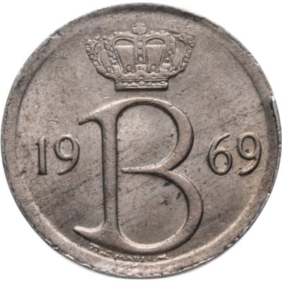 купить Бельгия 25 сантимов 1969