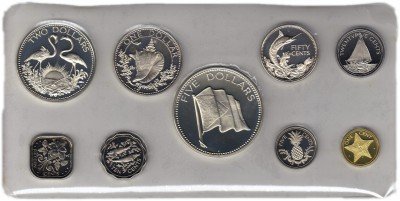 Купить Багамы набор монет 1974 Proof (9 монет)