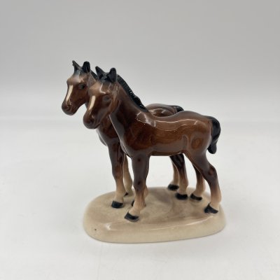 купить Статуэтка "Пара лошадей", фаянс, аэрография, Sitzendorf, Германия, 1918-1949 гг.