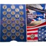 Купить США набор из 56 монет 25 центов (1/4 доллара, квотер) 1999-2009  "Штаты и Территории" в альбоме