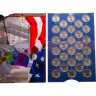 Купить США набор из 56 монет 25 центов (1/4 доллара, квотер) 1999-2009  "Штаты и Территории" в альбоме