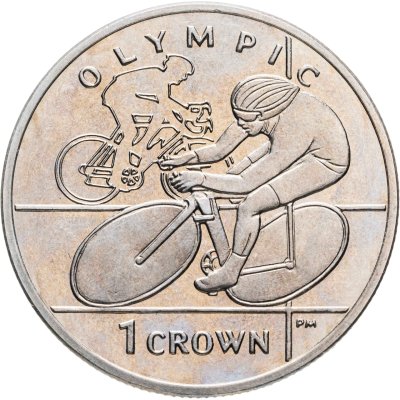 купить Остров Мэн 1 крона (crown) 2012 "XXX летние Олимпийские Игры, Лондон 2012 - Велоспорт"