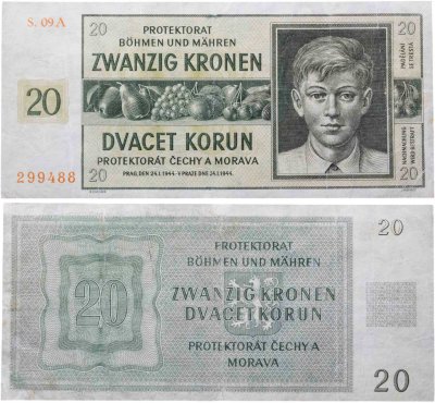 купить Богемия и Моравия 20 крон 1944