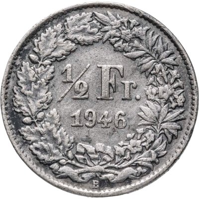 купить Швейцария 1/2 франка (franc) 1946