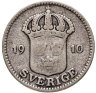 Купить Швеция 25 эре (ore) 1910