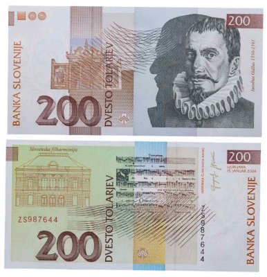 купить Словения 2000 толаров 2004