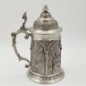 Купить Кружка пивная с крышкой, украшенная сценами по гравюрами Альбрехта Дюрера, олово, Германия, 1990-2020 гг.