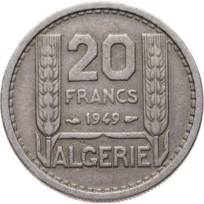 купить Алжир 20 франков (francs) 1949
