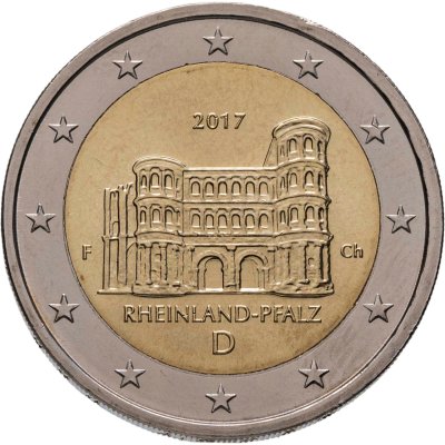 купить Германия 2 евро 2017 "Федеральные земли Германии - Порта Нигра, Рейнланд-Пфальц", знак монетного двора "D" - Мюнхен