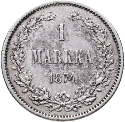 купить 1 марка 1874 S Российская Финляндия