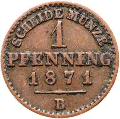 купить Германия, Пруссия 1 пфенниг 1871