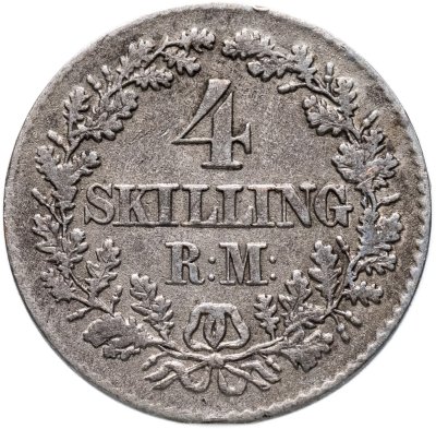 купить Дания 4 скиллинга ригсмонт (скиллинга-ригсмёнт, skilling rigsmont) 1856