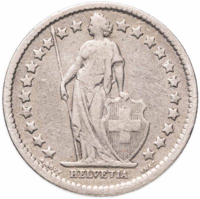 купить Швейцария 1/2 франка (franc) 1907-1959