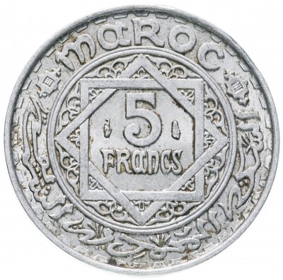 купить Марокко 5 франков 1951(1370)