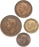 Купить Великобритания набор 4 монет 1937-1945 (Георг VI)