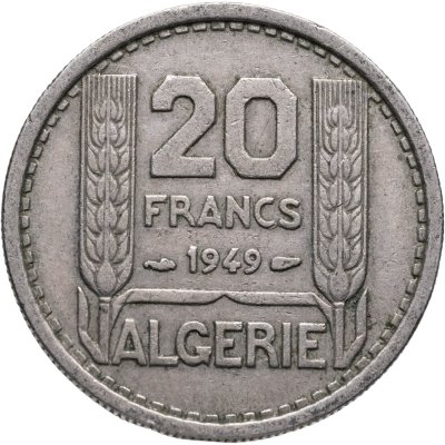 купить Французский Алжир 20 франков (francs) 1949