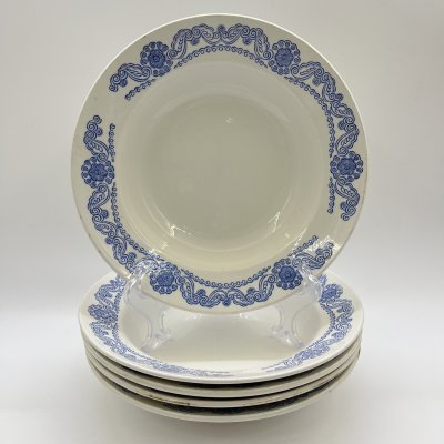 Купить Набор суповых тарелок на 5 персон, фаянс, Конаковский фаянсовый завод им. М.И. Калинина (ЗиК Конаково), СССР, 1974-1991 гг.