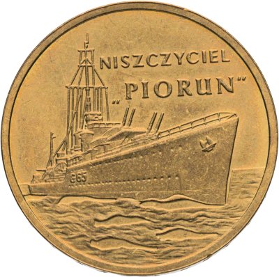 купить Польша 2 злотых (zlote) 2012 "Польские суда - Эсминец "Перун"