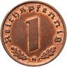 Купить Германия, Третий рейх 1 рейхспфенниг (reichspfennig) 1937 G