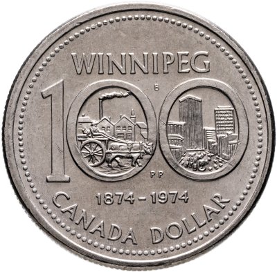 купить Канада 1 dollar (доллар) 1974 "100 лет Виннипегу"