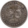 Купить Стрейтс Сетлментс 20 центов (cents) 1926